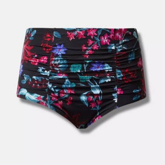 NWT Torrid High-Rise Ruched Bikini Bottom size 1 - Picture 3 of 4